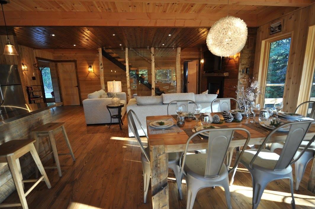 Les Bouleaux - Les Chalets Spa Canada ลามัลแบ ภายนอก รูปภาพ
