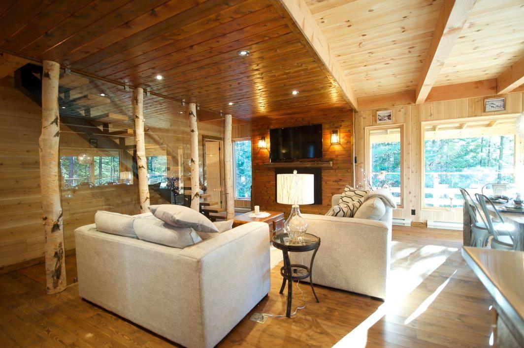 Les Bouleaux - Les Chalets Spa Canada ลามัลแบ ภายนอก รูปภาพ