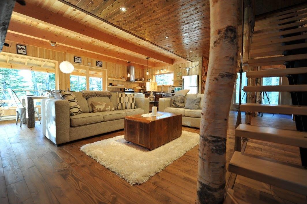 Les Bouleaux - Les Chalets Spa Canada ลามัลแบ ภายนอก รูปภาพ