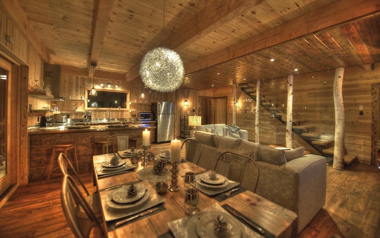 Les Bouleaux - Les Chalets Spa Canada ลามัลแบ ภายนอก รูปภาพ